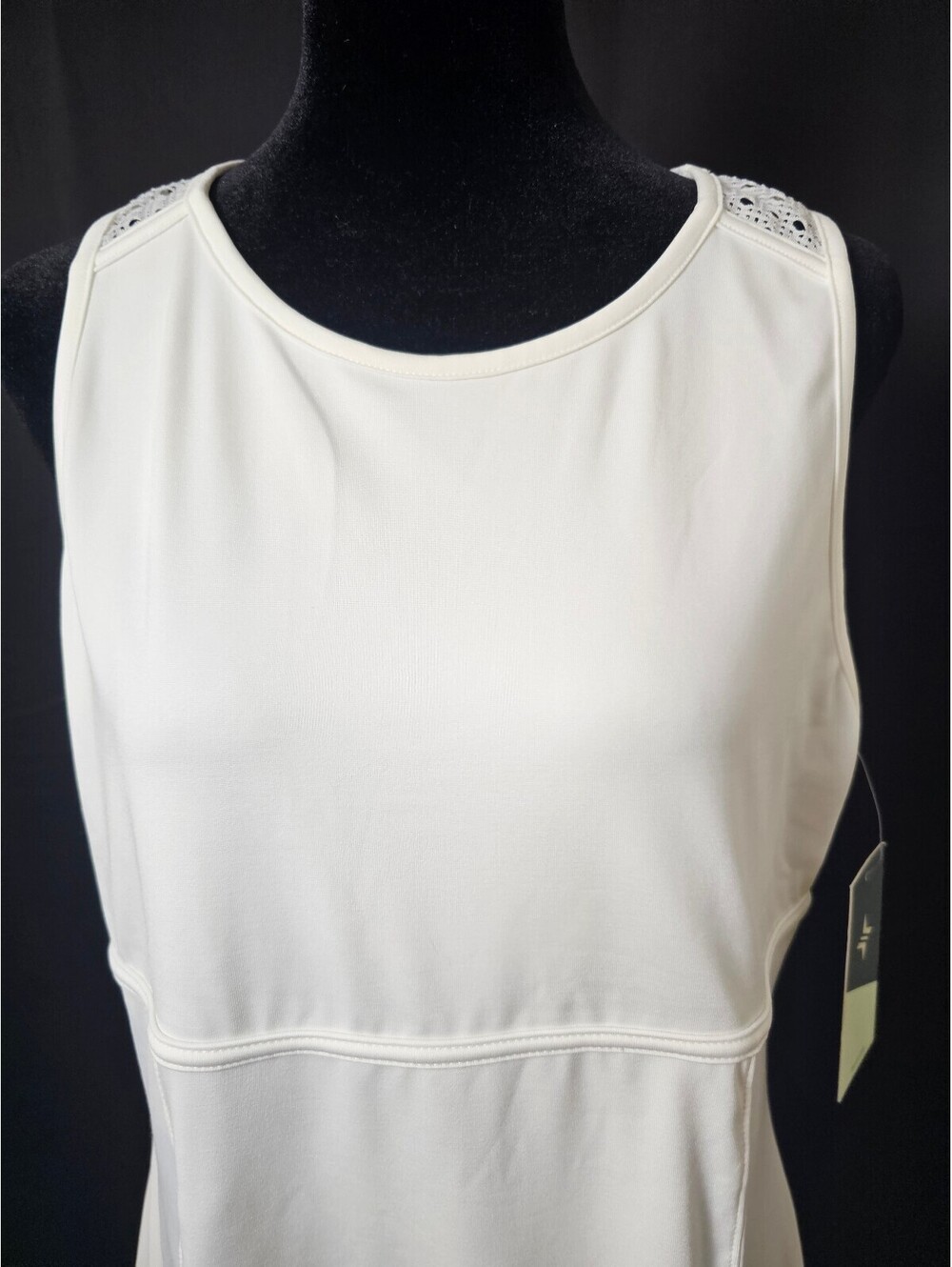 NWT Tuckernuck Dress White Womens L Eyelet Detail Athletic